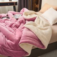 Manta cálida de doble cara para invierno, manta gruesa de franela de imitación de forro polar, colcha cómoda, Sábana - details 8