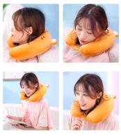 Almohada de felpa en forma de U para niños y adultos, almohada de protección para el cuello con dibujos animados, para conducir, viajar, estudiantes, almuerzo, cojín para siesta - details 4