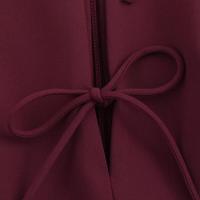 Vestido clásico de moda para mujer con dobladillo ancho y lazo - details 10