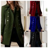 Abrigo informal de lana con doble botonadura para mujer, chaqueta de otoño e invierno, novedad - details 3