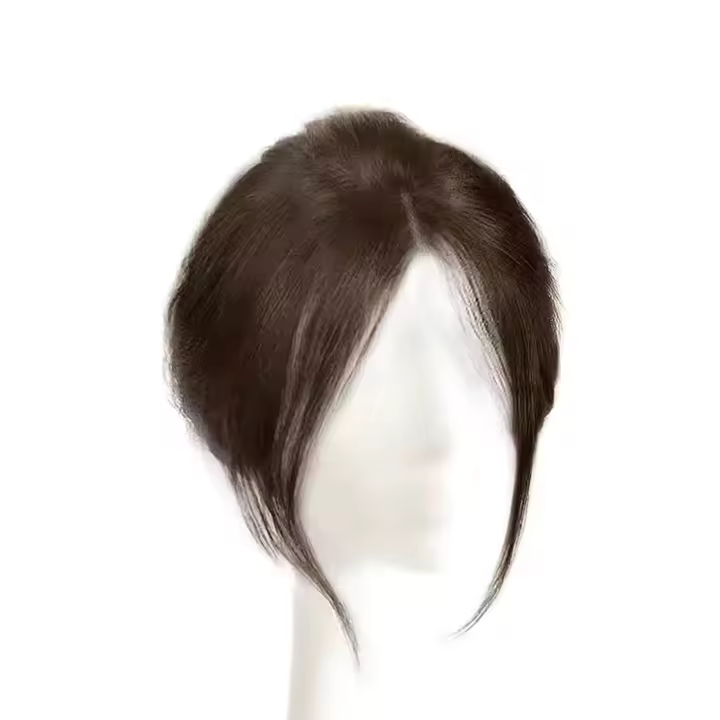 Peluca con flequillo lateral para mujer, Clip de pelo, flequillo falso con patillas, Toppers para citas, fiesta, boda, uso diario - 1