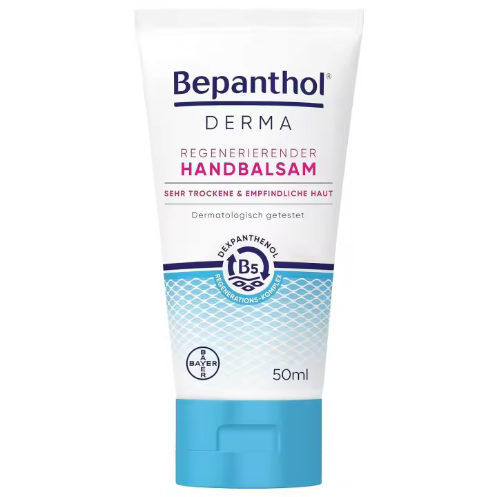 Crema de manos Bepanthol caliente Cuidado diario eficaz para manos secas, estresadas e irritadas con provitamina dexpanthenol, 50 ml / 1,33 fl.oz - 1
