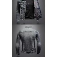 Chaqueta vaquera Vintage para hombre, tendencia de calle, ropa holgada de motociclista para montar en la calle, ropa informal bonita con solapa abotonada para hombre - details 10