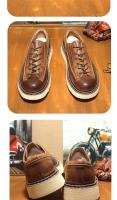 Zapatos de hombre de cuero genuino de alta gama, de cuero vacuno puro, casuales, con suela suave, al por mayor. - details 4