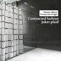 Cortina De Ducha Impermeable Moderna Y Ecológica Con Gancho Para Baño Resistente Al Mildew Y Duradera Accesorio De Baño Con Estampado Contemporáneo - details 6