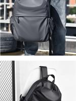 Mochila de ordenador impermeable con cremallera, mochila de viaje Simple, gran capacidad, moda - details 8