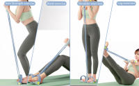 Pelacierres de Yoga de Latex Natural Equipo de Fitness de Alta Durabilidad para Estiramiento de Abdomen, Cintura, Brazo, Pierna Soporte Ortopédico Ajustable para Escoliosis - details 2