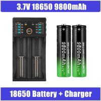 Batería recargable de iones de litio para ventilador eléctrico, 1 piezas, 18650, 3,7 MAh, 4 piezas, 9800 V, cargador - details 6