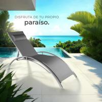 Tumbona de Jardín Exterior Plegable Reposacabezas de Playa Reclinables en 7 Posiciones - details 3