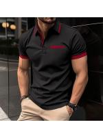 Nuevo verano de los hombres casual POLO camisa pecho falso bolsillo solapa botón de negocios camiseta top - details 1