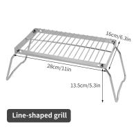 Parrilla plegable portátil de acero inoxidable 304 para acampar, hacer picnic y pescar: equipo de cocina para exteriores compacto y duradero - details 3