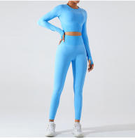 Nueva camiseta deportiva sin costuras de manga larga para mujer, Top de Yoga de secado rápido, ropa ajustada para correr y Fitness - details 29