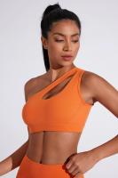 Sujetadores deportivos sexys de un hombro para mujer, Top de Yoga, chaleco de secado rápido para Yoga, gimnasio, correr, Fitness - details 5