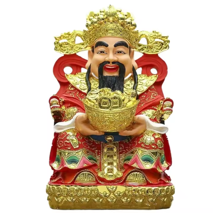 Riqueza, hogar que ofrece estatua de Buda, atrae riqueza, apertura de tienda de decoración, concurso de regalos, Dios Wen de la riqueza - 1