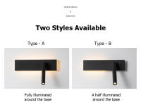 LEFANGXING Luz de Escenario LED Rectangular de 30CM Lámpara de Pared para Dormitorio con Haz de Punto Iluminación y Decoración - details 3