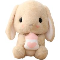 Conejo de Pascua de juguete suave, Animal de peluche con zanahoria, suave, encantador, realista, de orejas largas, de pie, rosa, (12,5 pulgadas/32cm) - details 5
