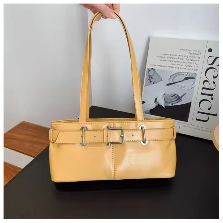Bolso de las axilas de textura premium, bolso de hombro portátil informal versátil de estilo simple para viajar a la moda para mujer - 1