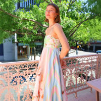 Vestido con vuelo grande para mujer, camisola sexy con estampado de grafiti, año nuevo, 2025 - details 3