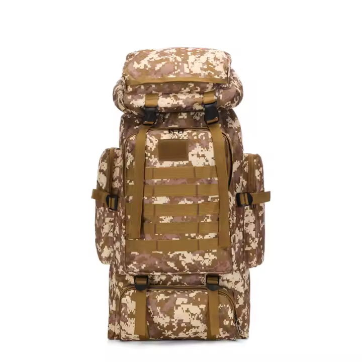 80L de gran capacidad impermeable camuflaje bolsa de montañismo mochila táctica de ocio deportes al aire libre senderismo mochila - 1