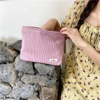 Bolsa de Cosméticos de Viaje de Pana Corduroy Organizador de Maquillaje de Gran Capacidad con Cierre de Cremallera Monedero Portátil para Mujeres - details 17