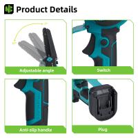 NEWBENY-Sierra eléctrica sin escobillas de 8 pulgadas, ángulo ajustable, inalámbrico, para carpintería, herramienta de poda de jardín para batería de 18V-21V - details 4