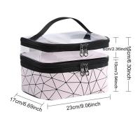 Bolsa De Maquillaje Portátil Para Mujer Organizador De Baño Impermeable De Gran Capacidad Caja De Cosméticos Con Cierre De Cremallera Para Viajes - details 3