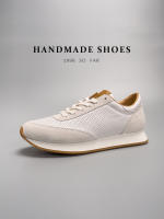 Zapatos casuales de alta gama con perforaciones de cuero bajo, zapatos versátiles de piel de vaca para hombres. - details 6