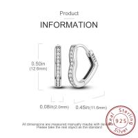 Pendiente de aro de plata de ley 925 para mujer, corazón, estrella, trébol, joyería de compromiso, regalo de boda - details 16