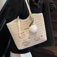 Bolso tejido informal para vacaciones en la playa de verano para mujer, bolso versátil para las axilas para ir de compras y viajar, 2025 - details 12