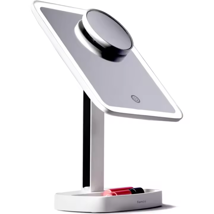 Tocador de maquillaje LED Fancii con 3 ajustes de luz y aumento de 15x Elija entre luz diurna suave y cálida, luz natural o blanco neutro - 1