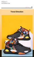 Zapatillas de Baloncesto de Cuero Impermeable para Niños Zapatillas de Tenis de Moda para Correr al Aire Libre Zapatillas Deportivas Escolares Antideslizantes - details 3