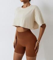 Shorts de Cintura Alta para Mujer en Verano Color Caramelo Ideal para Entrenamiento en Gimnasio y Yoga - details 14