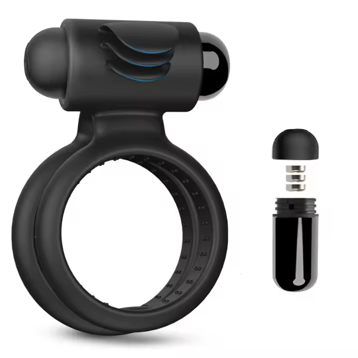 Anillo vibrador para parejas, Juguetes sexuales para hombres, anillo retardante de eyaculación, masturbadores Sexy, Gay, 18 - 1
