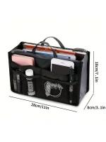 Bolsa de Maquillaje de Gran Capacidad Portátil, Doble Cremallera, Múltiples Bolsillos para Cosméticos de Viaje - details 2