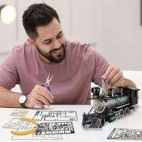 Piececool-Kits de construcción de modelos, rompecabezas de locomotora Mogul, rompecabezas de Metal 3D, juguetes creativos para adolescentes, regalos de cumpleaños - details 4