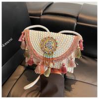 Bolso tejido a mano de verano estilo étnico de paja 2025 moda de interés especial nueva bandolera de hombro para vacaciones en la playa - details 16