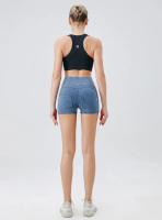 Nuevo 2025 pantalones cortos de mezclilla de cintura ultra alta para mujer, pantalones cortos sexys de verano para levantamiento de glúteos, pantalones cortos de Yoga finos e informales elásticos picantes para chica - details 6