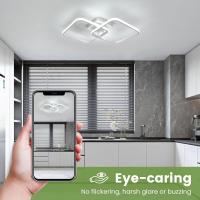 50W Plafon LED Techo Regulable, Lampara Techo con Mando a Distancia 3000K-6500K 59cm, Moderno Lamparas de Techo Salon Cuadrado para Dormitorio Salon Baño Cocina Comedor Pasillo - details 53