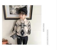 2024 Otoño e Invierno nueva moda para niños lindo Polo de cuello alto manga larga estampado suelto cómodo Casual versátil Top - details 15