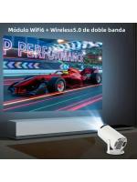 Proyector Android 4k LED de Alta Calidad Enfoque Corto, Resolución 720P, Audio Incorporado, WIFI, Tamaño de Pantalla Máximo 130