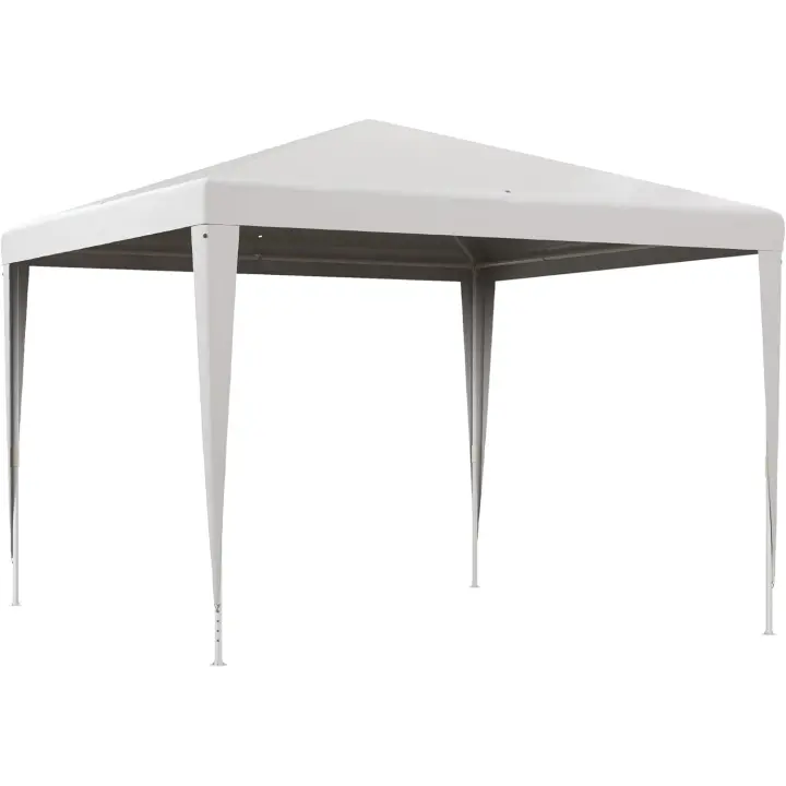 Carpa Desmontable 3x3 m Pabellón de Jardín con 4 Agujeros de Drenaje y Marco de Acero Anti-UV - 1