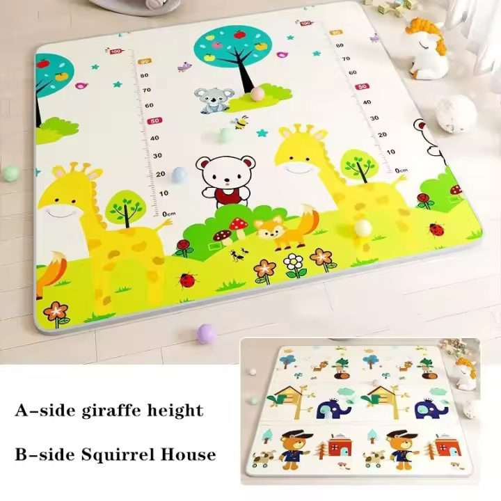 EPE-alfombra de juego para gatear para bebé, tapete grueso y respetuoso con el medio ambiente, plegable, de Seguridad, 1cm - 1