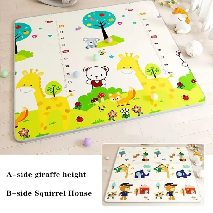 EPE-alfombra de juego para gatear para bebé, tapete grueso y respetuoso con el medio ambiente, plegable, de Seguridad, 1cm - 1