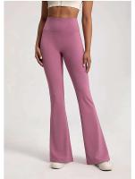 Leggings de yoga para acampar de cintura alta para mujer, pantalones deportivos de pierna ancha informales transpirables de alta gama para gimnasio - details 17
