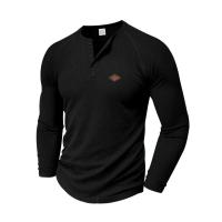 Camisetas Henry de Moda Primavera 2025 Tees de Manga Larga con Cuello Redondo para Hombres - details 37