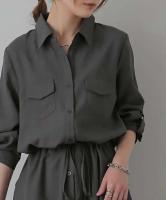 Camisas de Color liso, vestidos de mujer a la moda, informal, con solapa, manga larga, cordón, cintura elástica, ropa de viaje para mujer - details 7