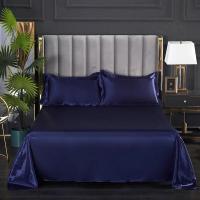 1 pc Bed Sheet for Summer Ice Cool Fabric Top Sheets Satin Smooth Flat Bed Sheet for Double Bedding (no pillowcase) - details 28