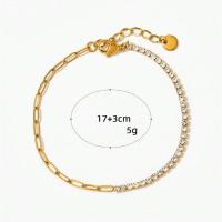 Pulsera de Acero Inoxidable Plateado de Oro 18K Joyería de Fiesta de Moda para Mujeres - details 5