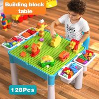 Infantil, Mesa de Actividades Construccion y Silla con 128 Piezas Juguetes de Creativos Grandes Clásicos para Niñas, Rosa - details 21