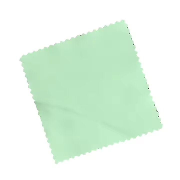 100 Uds 6x8cm paño de limpieza de gafas doble cara terciopelo oro plata joyería paño de limpieza fruta verde - 1